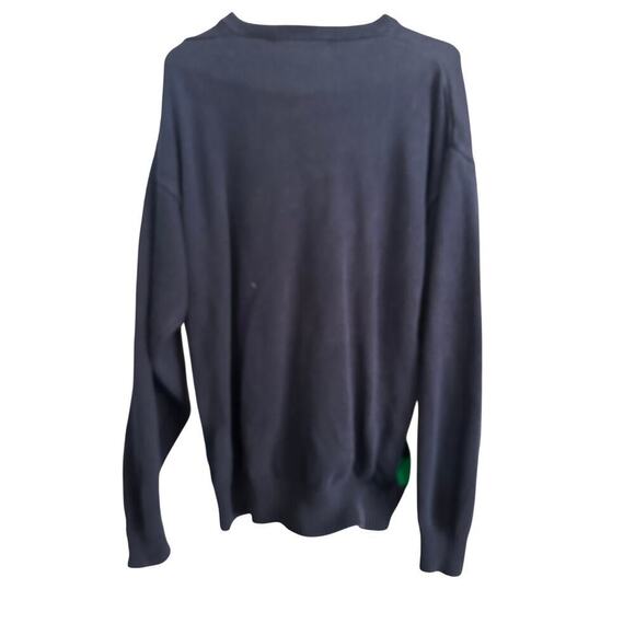 Vintage John Ashford Men's Blue Green Cotton Golf V-Neck Sweater Size Large - Picture 6 of 6